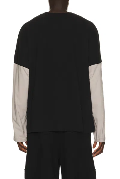 We11 Done Crayon Multi Logo Long-sleeved T-shirt In Black