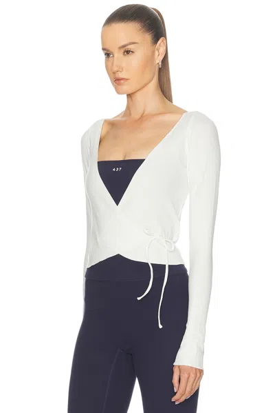 437 Studio Wrap Top In White