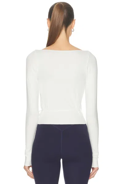 437 Studio Wrap Top In White