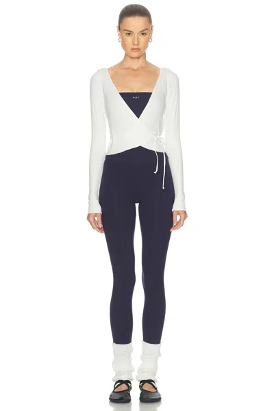 437 Studio Wrap Top In White