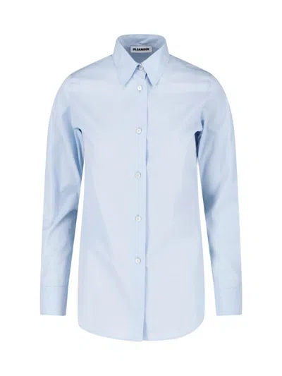 Jil Sander Oversized Button-up Shirt In Blue
