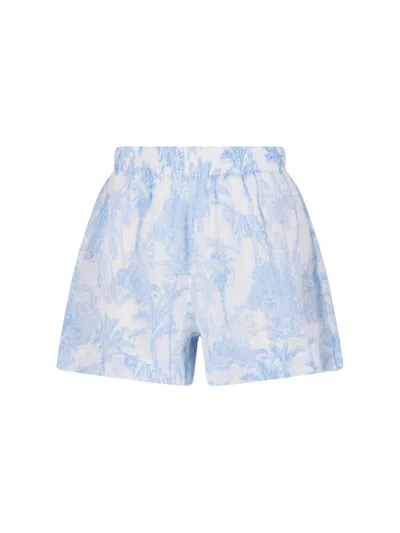 Mc2 Saint Barth Floral-pattern Short In White