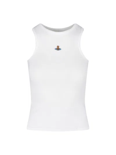 Vivienne Westwood White Rib Jersey 90s Tank Top