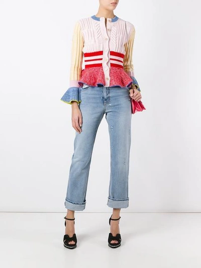 Shop Alexander Mcqueen Turn Up Boyfriend Jeans In Blue