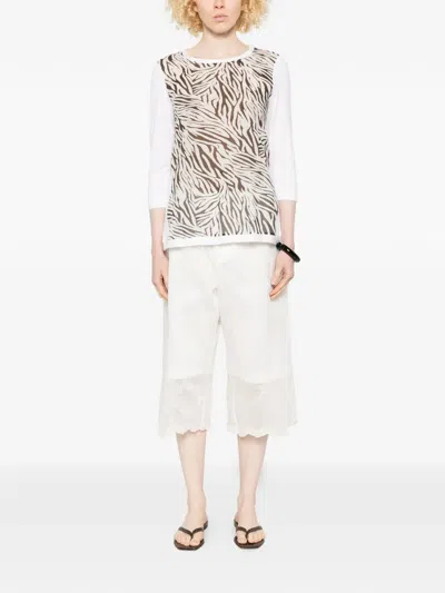 Why Ci Zebra-print T-shirt In White