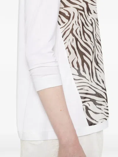Why Ci Zebra-print T-shirt In White