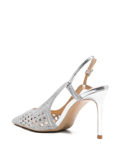 Chiconic Crystal-embellishment Mules In Silver