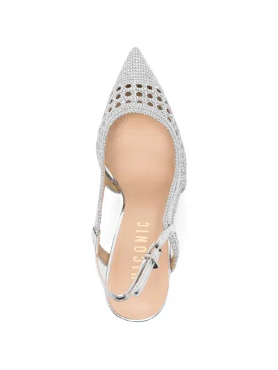Chiconic Crystal-embellishment Mules In Silver