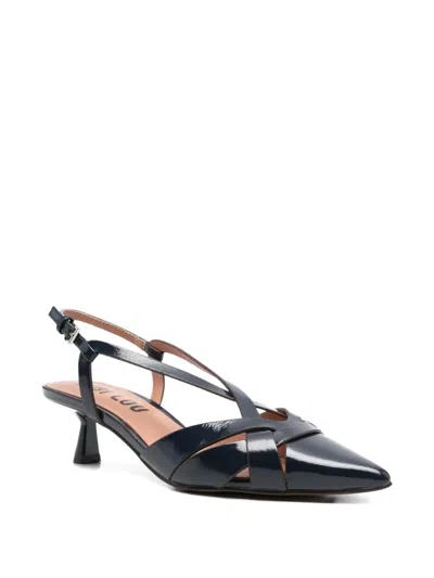 Bibi Lou Nolia Leather Mules In Blue