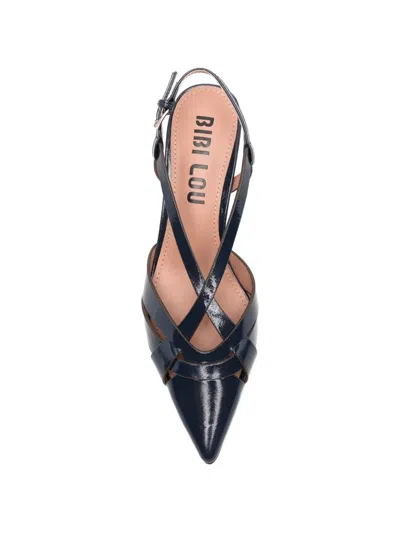 Bibi Lou Nolia Leather Mules In Blue