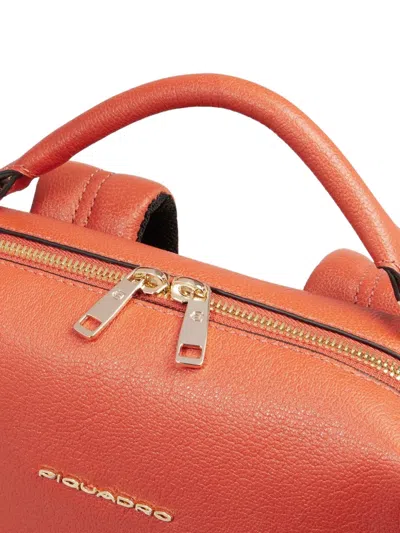 Piquadro Zip Leather Backpack In Pattern