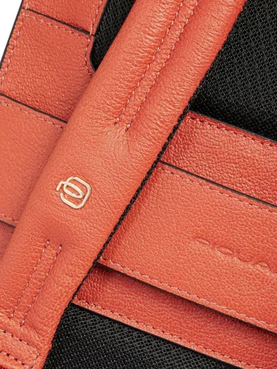 Piquadro Zip Leather Backpack In Pattern