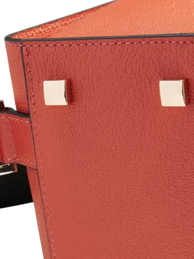Piquadro Zip Leather Backpack In Orange