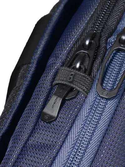 Piquadro Panelled Ripstop Backpack In Blue