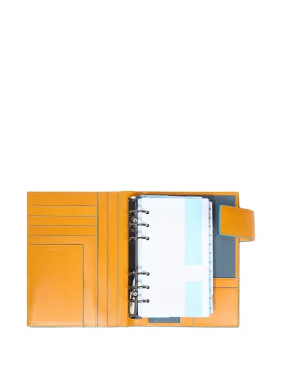 Piquadro Leather Medium Organizer In Brown