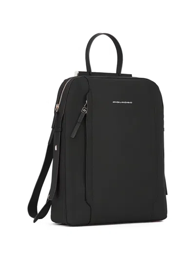 Piquadro Laptop Leather Backpack In Pattern