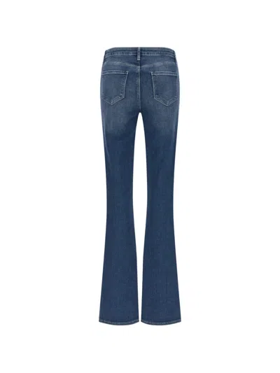 L'agence Flared Stone-washed Jeans In Blue