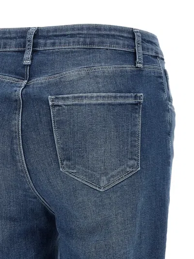 L'agence Flared Stone-washed Jeans In Blue
