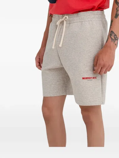 Murphy & Nye Drawstring Back-pocket Shorts In Gray