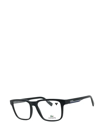 Lacoste Sleek Rectangular Eyeglasses For Men In Gold