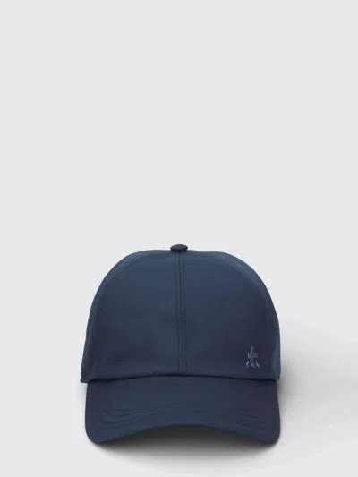 Premiata Logo Baseball Hat Curved Brim Design In Blue