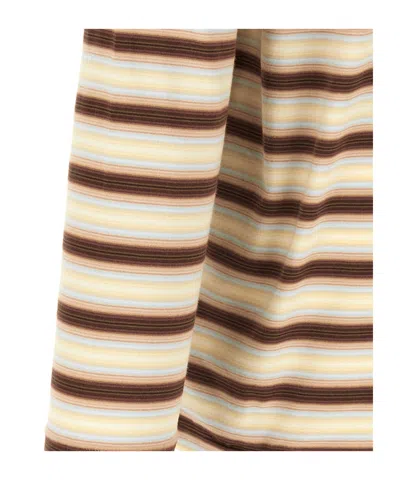 Auralee Striped Long-sleeved T-shirt In Multi