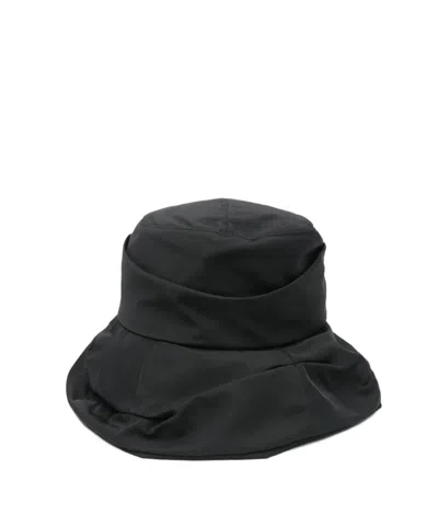 Y's Tuck Casablanca Hat In Black