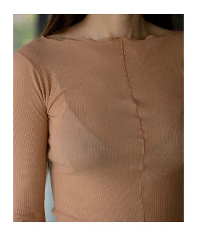 Baserange Long-sleeved T-shirt In Brown