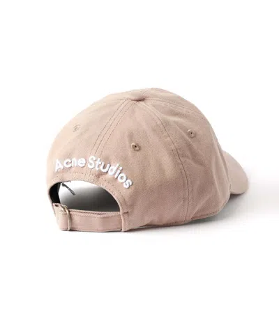 Acne Studios Logo Hat In Brown