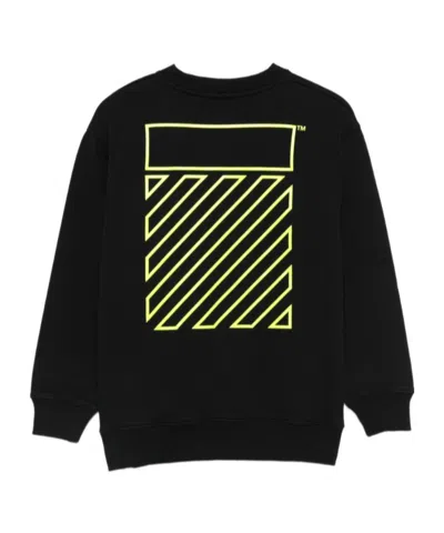 Off-white Long-sleeved Crew Neck Sweatshirt In Multi