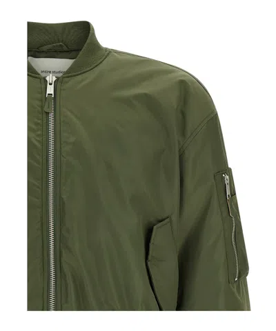 Entire Studios Nylon Bomber Jacket Puffer Jackets Green In Green