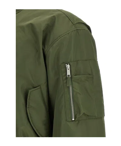 Entire Studios Nylon Bomber Jacket Puffer Jackets Green In Green