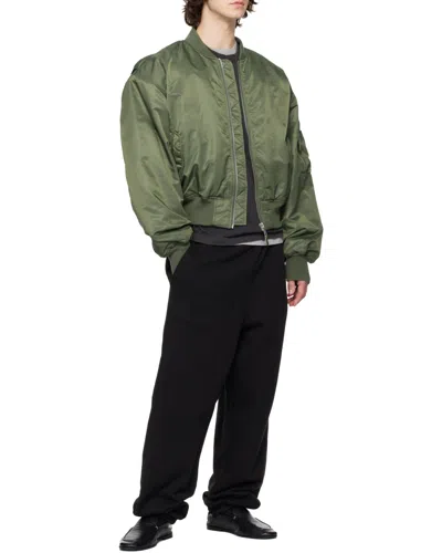 Entire Studios Nylon Bomber Jacket Puffer Jackets Green In Green