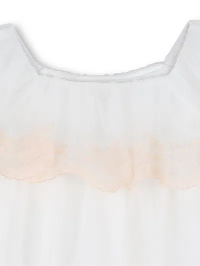 Chloé Ruffled Lace Top In White