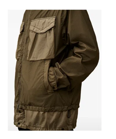 C.p. Company C.p.company Lead Grey Bitm Nylon Goggle Jacket In Green
