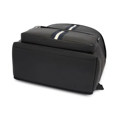 Bally Ribbon-detail Leather Backpack In Black