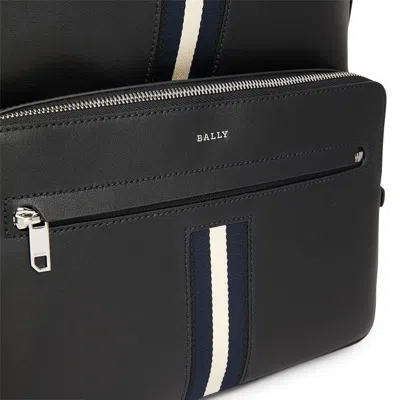 Bally Ribbon-detail Leather Backpack In Black