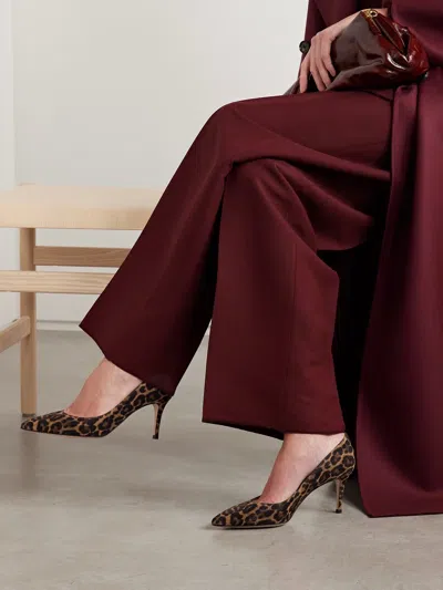 Gianvito Rossi 85mm Gianvito Leopard Suede Pointed-toe Pumps In Animal Print