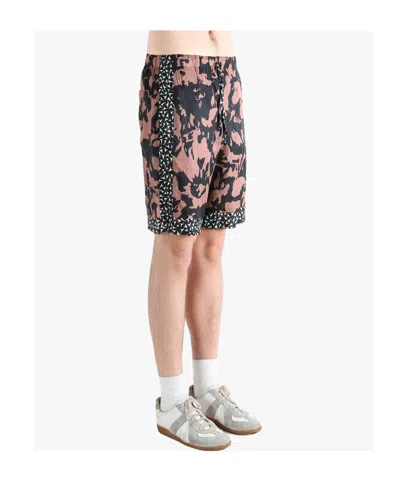 Dries Van Noten Abstract Floral Polyamide Geometric Trim Swim Shorts In Multi