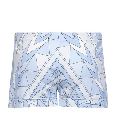 Pucci Printed Shorts In Blue
