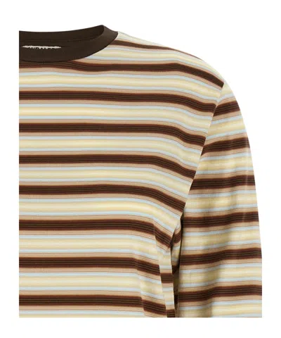 Auralee Gradient Striped Long-sleeved T-shirt In Multi