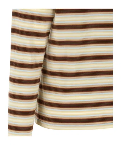 Auralee Gradient Striped Long-sleeved T-shirt In Multi