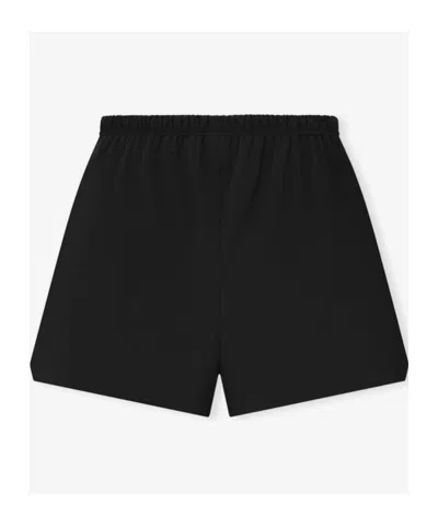 Essentials Black Active Trace Relaxed Shorts In Black