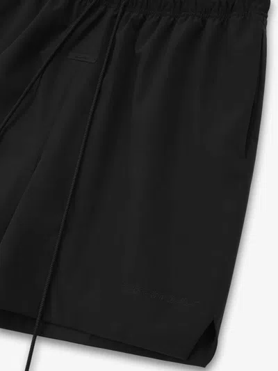 Essentials Black Active Trace Relaxed Shorts In Black