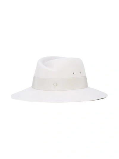 Shop Maison Michel Trilby Hat In Neutrals