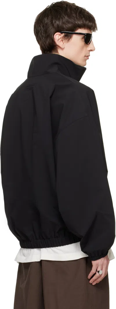 Essentials Black Active Trace Half Zip Track Jacket In Black