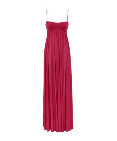 Zimmermann Strapless Gathered Jersey Gown In Pink