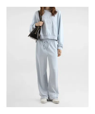 Dolce & Gabbana Drawstring Logo Track Pants In Blue