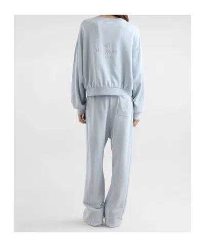 Dolce & Gabbana Drawstring Logo Track Pants In Blue