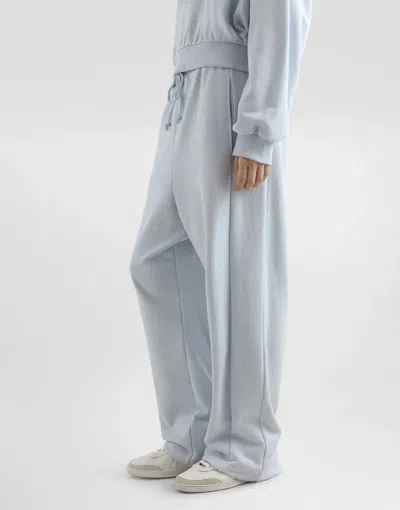 Dolce & Gabbana Drawstring Logo Track Pants In Blue